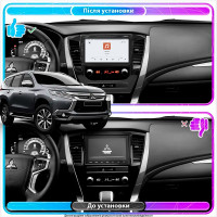 Штатная магнитола Element для Mitsubishi Pajero Sport III 2015-2021 экран 9" 4/64 QLED CarPlay 4G Wi-Fi GPS 360 Prime