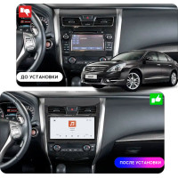 Штатная магнитола Element для Nissan Teana III 2014-2020 экран 10" 4/64 QLED CarPlay 4G Wi-Fi GPS 360 Prime
