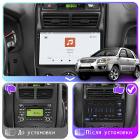Штатная магнитола Element для Kia Sportage II Рестайлинг 2008-2010 экран 9" 4/64 QLED CarPlay 4G Wi-Fi GPS 360 Prime
