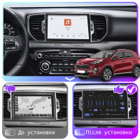 Штатная магнитола Element для Kia Sportage IV Рестайлинг 2018-н.в. экран 9" 4/64 QLED CarPlay 4G Wi-Fi GPS 360 Prime