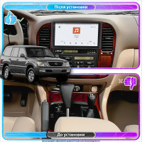 Штатная магнитола Element для Lexus LX II 1998-2002 экран 9" 4/64 QLED CarPlay 4G Wi-Fi GPS 360 Prime