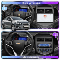 Штатная магнитола Element для Chevrolet Aveo II 2011-2020 экран 9" 4/64 QLED CarPlay 4G Wi-Fi GPS 360 Prime
