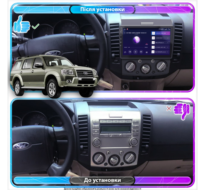 Штатна магнітола Ford Everest 2006-2009 Element Prime 2/32 4G CarPlay