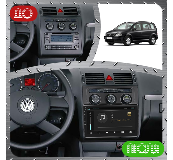 Штатна магнітола Volkswagen Touran 2003-2006 Element 2/32 4G