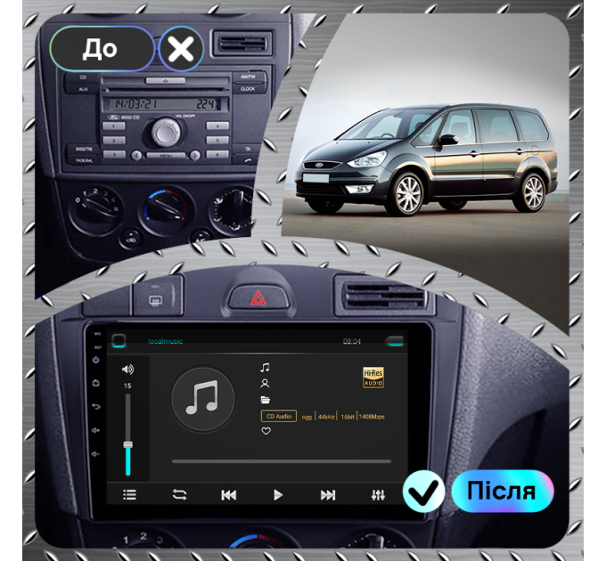 Штатна магнітола Ford Galaxy 2006-2010 Element 2/32 4G