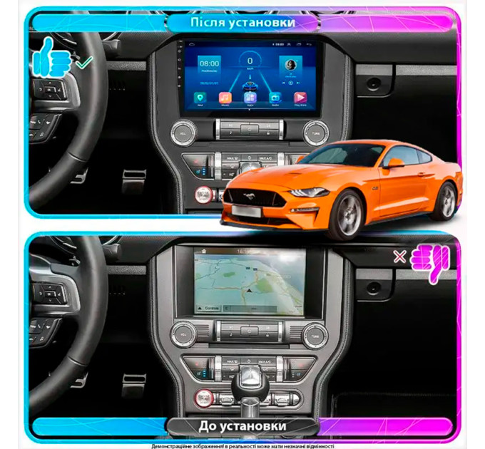 Штатна магнітола Ford Mustang 2017- Element Prime 4/64 CarPlay 4G