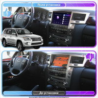 Штатная магнитола Element для Lexus LX III Рестайлинг 2012-2015 экран 9" 2/32Gb 4G Wi-Fi GPS Top