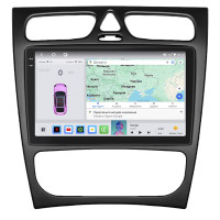 Штатная магнитола Element для Mercedes-Benz C-Класс II (W203) 2000-2004 экран 9" 4/64 QLED CarPlay 4G Wi-Fi GPS 360 Prime