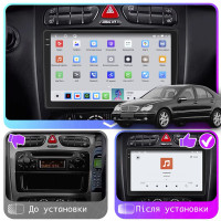 Штатная магнитола Element для Mercedes-Benz C-Класс II (W203) 2000-2004 экран 9" 4/64 QLED CarPlay 4G Wi-Fi GPS 360 Prime
