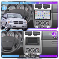Штатная магнитола Element для Dodge Caliber I 2006-2009 экран 10" 4/64 QLED CarPlay 4G Wi-Fi GPS 360 Prime