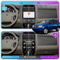 Штатная магнитола Element для Ford Escape I Рестайлинг 2 2007-2012 экран 9" 4/64 QLED CarPlay 4G Wi-Fi GPS 360 Prime