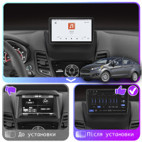 Штатная магнитола Element для Ford Fiesta Mk6 Рестайлинг 2012-2019 экран 9" 4/64 QLED CarPlay 4G Wi-Fi GPS 360 Prime