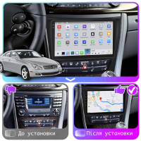 Штатная магнитола Element для Mercedes-Benz E-Класс III (W211, S211) 2002-2006 экран 9" 4/64 QLED CarPlay 4G Wi-Fi GPS 360 Prime