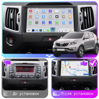 Штатная магнитола Element для Kia Sportage III Рестайлинг 2014-2016 экран 9" 4/64 QLED CarPlay 4G Wi-Fi GPS 360 Prime