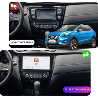 Штатная магнитола Element для Nissan Qashqai II 2013-2019 экран 10" 4/64 QLED CarPlay 4G Wi-Fi GPS 360 Prime