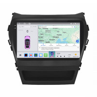 Штатная магнитола Element для Hyundai Santa Fe III 2012-2016 экран 9" 4/64 QLED CarPlay 4G Wi-Fi GPS 360 Prime