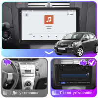 Штатная магнитола Element для Toyota Yaris II 2005-2009 экран 9" 4/64 QLED CarPlay 4G Wi-Fi GPS 360 Prime