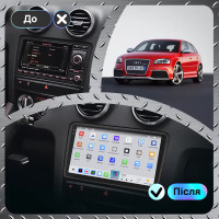 Штатная магнитола Element для Audi S3 II (8P) 2006-2008 экран 9" 4/64 QLED CarPlay 4G Wi-Fi GPS 360 Prime