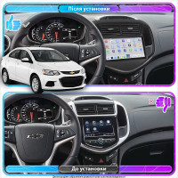 Штатная магнитола Element для Chevrolet Aveo III 2016-н.в. экран 9" 4/64 QLED CarPlay 4G Wi-Fi GPS 360 Prime