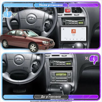 Штатная магнитола Element для Hyundai Elantra III (XD) 2000-2003 экран 9" 4/64 QLED CarPlay 4G Wi-Fi GPS 360 Prime