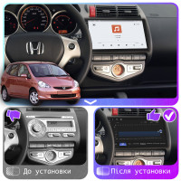Штатная магнитола Element для Honda Jazz I 2001-2005 экран 9" 4/64 QLED CarPlay 4G Wi-Fi GPS 360 Prime
