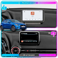 Штатная магнитола Element для Mazda 2 III (DJ) 2014-2019 экран 9" 4/64 QLED CarPlay 4G Wi-Fi GPS 360 Prime