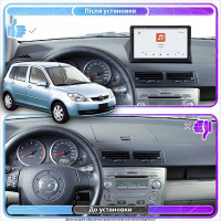 Штатная магнитола Element для Mazda Demio II (DY) Рестайлинг 2005-2007 экран 10" 4/64 QLED CarPlay 4G Wi-Fi GPS 360 Prime