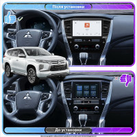 Штатная магнитола Element для Mitsubishi Pajero Sport III Рестайлинг 2019-н.в. экран 10" 4/64 QLED CarPlay 4G Wi-Fi GPS 360 Prime