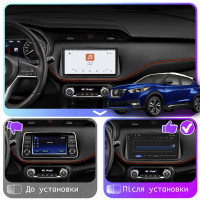 Штатная магнитола Element для Nissan Kicks I Рестайлинг 2020-н.в. экран 9" 4/64 QLED CarPlay 4G Wi-Fi GPS 360 Prime