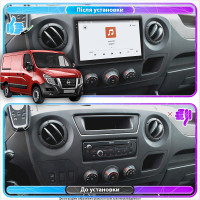 Штатная магнитола Element для Nissan NV400 I ver 2 2010-н.в. экран 10" 4/64 QLED CarPlay 4G Wi-Fi GPS 360 Prime