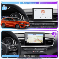 Штатная магнитола Element для Kia Ceed III Рестайлинг 2021-н.в. экран 10" 4/64 QLED CarPlay 4G Wi-Fi GPS 360 Prime