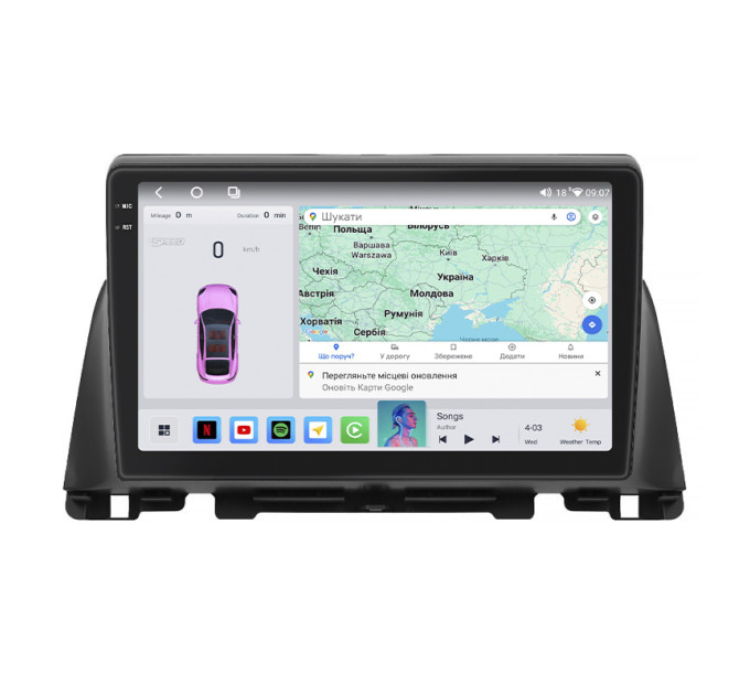 Штатная магнитола Element для Kia Optima IV Рестайлинг 2018-2020 экран 10" 4/64 QLED CarPlay 4G Wi-Fi GPS 360 Prime