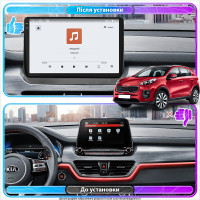 Штатная магнитола Element для Kia Sportage NP 2018-н.в. экран 10" 4/64 QLED CarPlay 4G Wi-Fi GPS 360 Prime