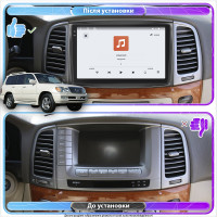 Штатная магнитола Element для Lexus LX II Рестайлинг 2002-2007 экран 10" 4/64 QLED CarPlay 4G Wi-Fi GPS 360 Prime
