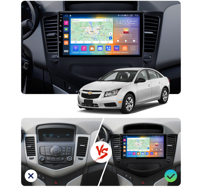 Штатна магнітола Chevrolet Cruze 2008-2012 Element Prime 2/32 4G CarPlay