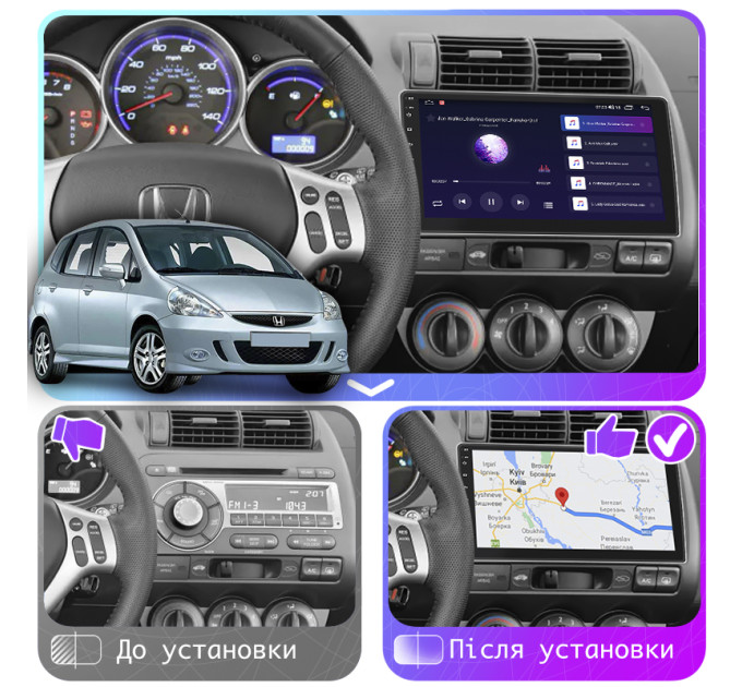 Штатна магнітола Honda Jazz Manual AC 2005-2008 Element 1/16