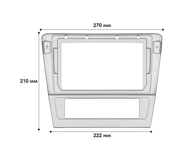Перехідна рамка Element Skoda SuperB 2001-2008 (7589) 9"