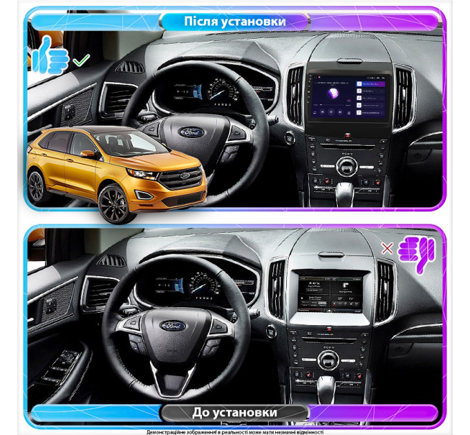 Штатна магнітола Ford Edge 2015-2018 Element Prime 4/64 CarPlay 4G