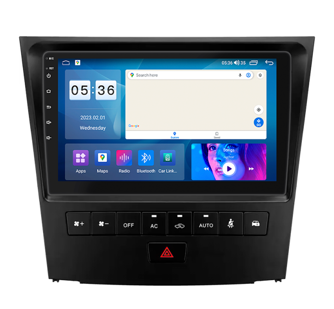 Штатная магнитола Element для Lexus GS III 2004-2007 экран 9" 4/64Gb CarPlay 4G Wi-Fi GPS Prime