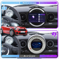 Штатная магнитола Element для MINI Hatch II (R56) Рестайлинг 2010-2013 экран 9" 1/16Gb Wi-Fi GPS Base
