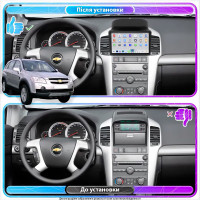 Штатная магнитола Element для Chevrolet Captiva I 2006-2011 экран 9" 4/64 QLED CarPlay 4G Wi-Fi GPS 360 Prime