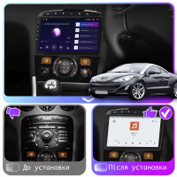Штатная магнитола Element для Peugeot RCZ I 2010-2012 экран 9" 4/64 QLED CarPlay 4G Wi-Fi GPS 360 Prime