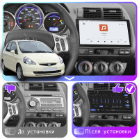 Штатная магнитола Element для Honda Jazz I Manual AC 2001-2005 экран 9" 4/64 QLED CarPlay 4G Wi-Fi GPS 360 Prime
