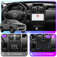 Штатная магнитола Element для Dacia Duster II 2017-2021 экран 9" 4/64 QLED CarPlay 4G Wi-Fi GPS 360 Prime