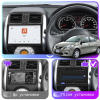 Штатная магнитола Element для Nissan Latio I (N17) 2012-2014 экран 9" 4/64 QLED CarPlay 4G Wi-Fi GPS 360 Prime