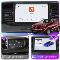 Штатная магнитола Element для Kia Sportage IV 2016-2018 экран 9" 4/64 QLED CarPlay 4G Wi-Fi GPS 360 Prime