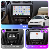Штатная магнитола Element для Volkswagen Jetta VI Рестайлинг 2014-2018 экран 10" 4/64 QLED CarPlay 4G Wi-Fi GPS 360 Prime