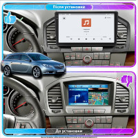 Штатная магнитола Element для Opel Insignia I 2008-2013 экран 9" 4/64 QLED CarPlay 4G Wi-Fi GPS 360 Prime