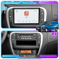Штатная магнитола Element для Fiat Scudo II 2007-2016 экран 9" 4/64 QLED CarPlay 4G Wi-Fi GPS 360 Prime