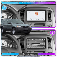 Штатная магнитола Element для Ford Escape I Рестайлинг 2004-2007 экран 9" 4/64 QLED CarPlay 4G Wi-Fi GPS 360 Prime